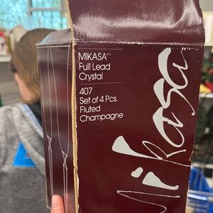 Mikasa Crystal Fluted Champagne Set